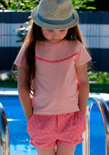 Preview: Swafing Baumwolle - Bögen - Koralle